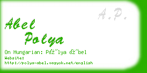 abel polya business card